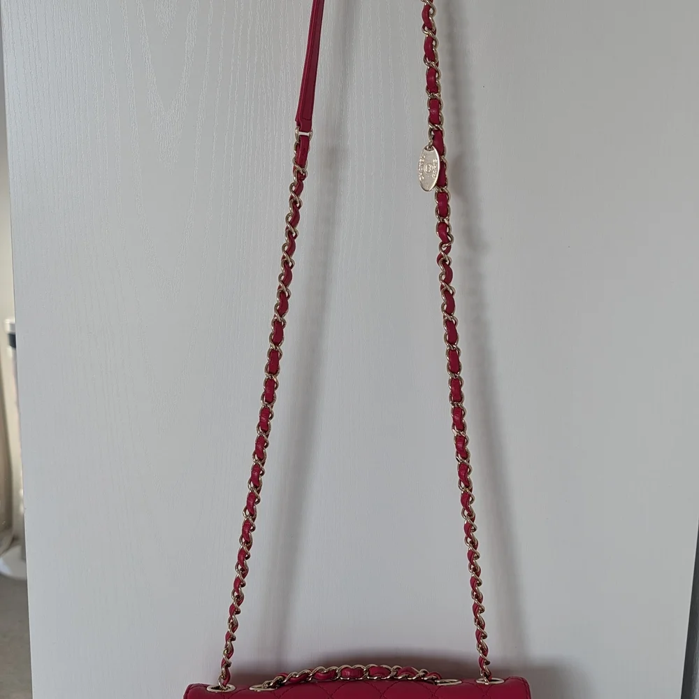 Chanel Coco Curve Flap Quilted Goatskin In Fucsia Pink